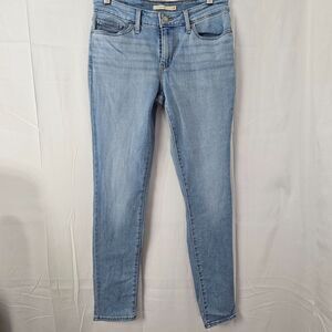 Levis 711 Skinny Ankle Jeans Womens Size 28 29x28 Stretch Denim Pants Light Wash